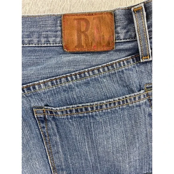 RALPH LAUREN Jeans Men's 38x30 (Fits 36x27) Light Wash Leather Patch Vintage - Picture 9 of 10